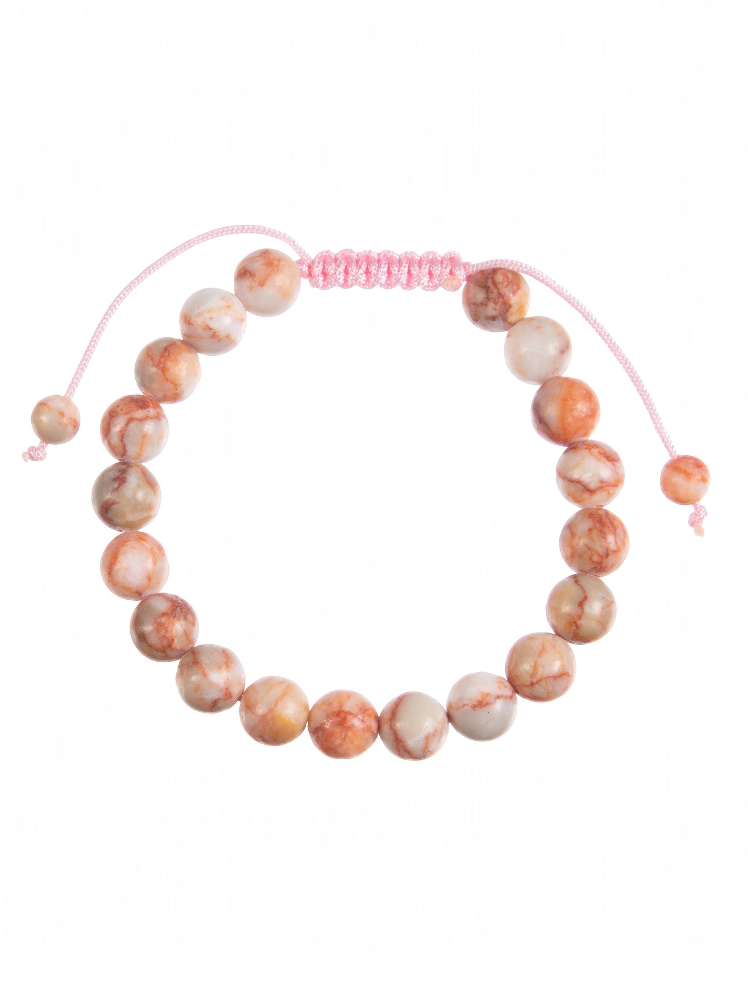 Red Network Stone Braided Bracelet B4156-8MM