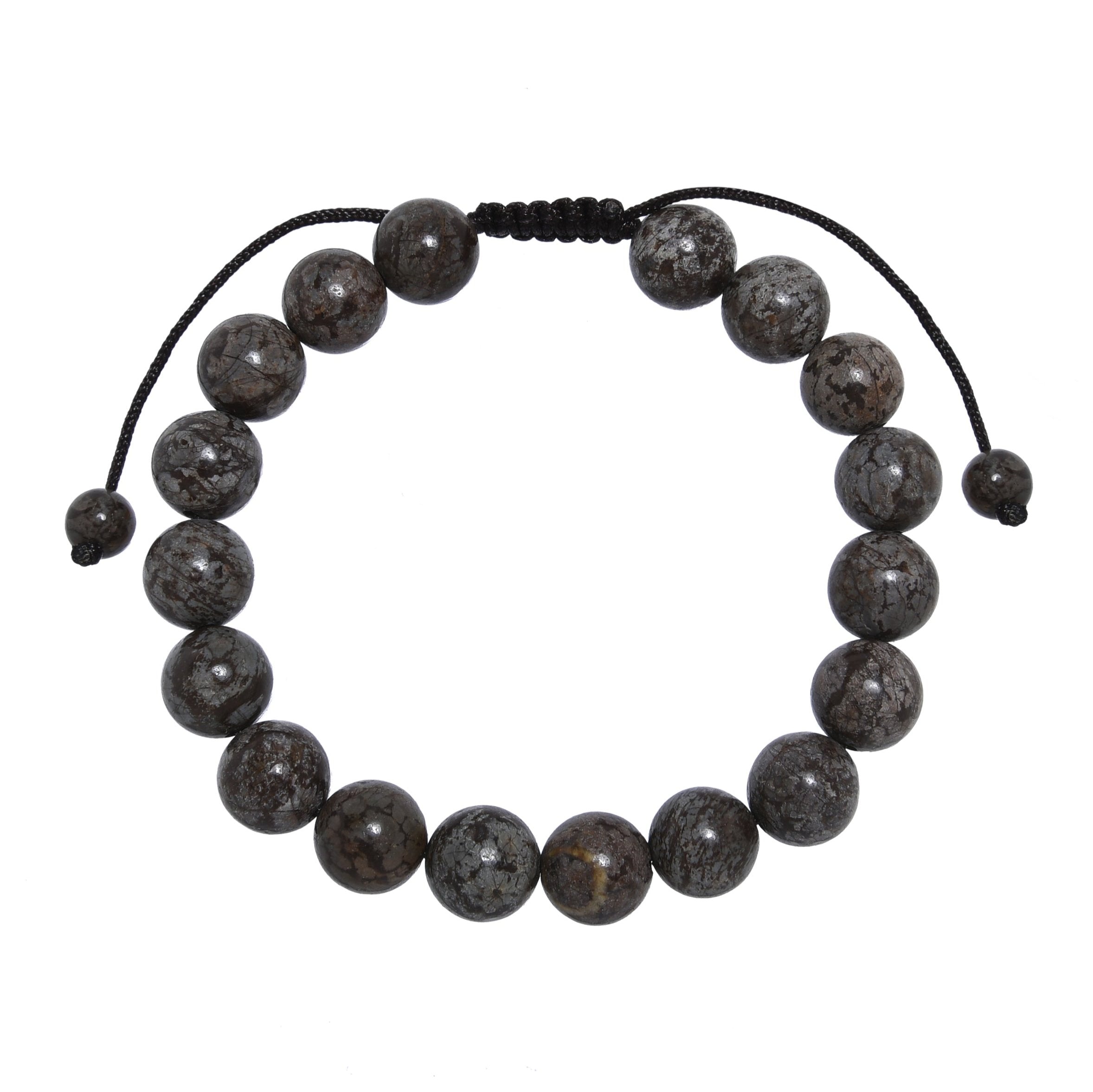 Red Snowflake Stone Braided Bracelet B4157-10MM