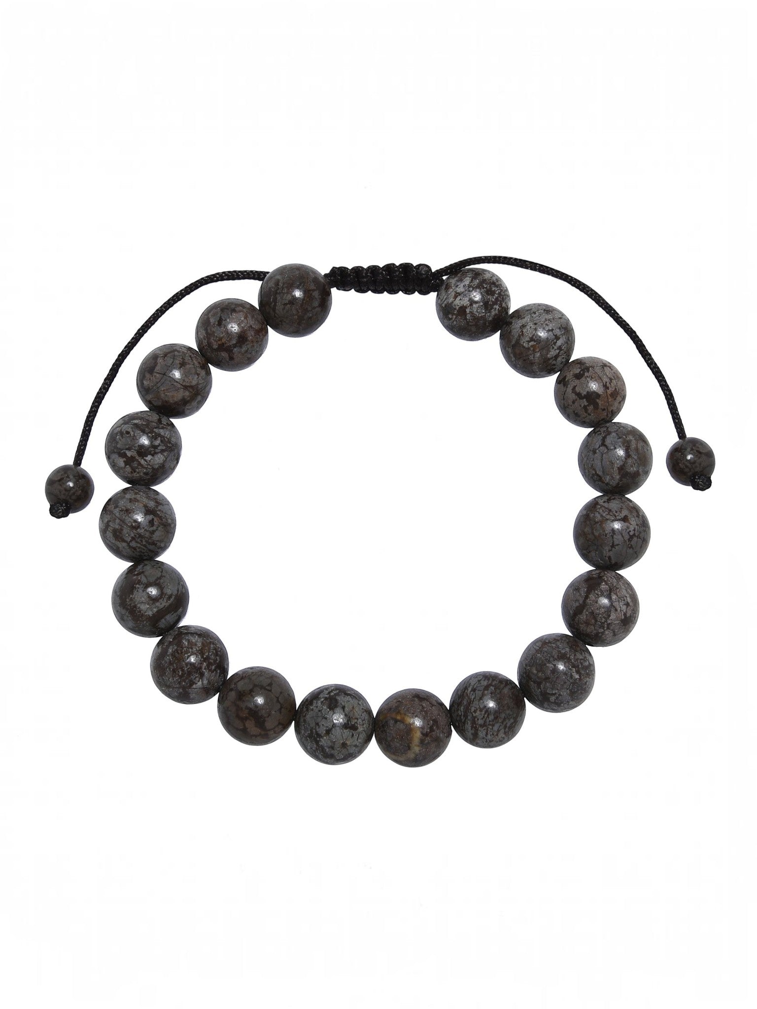 Red Snowflake Stone Braided Bracelet B4157-10MM