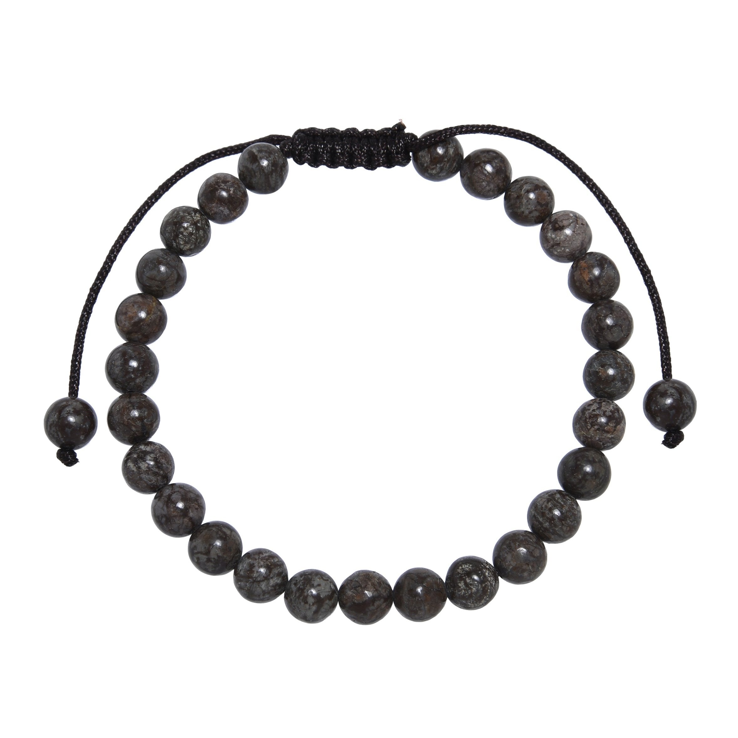 Red Snowflake Stone Braided Bracelet B4157-6MM