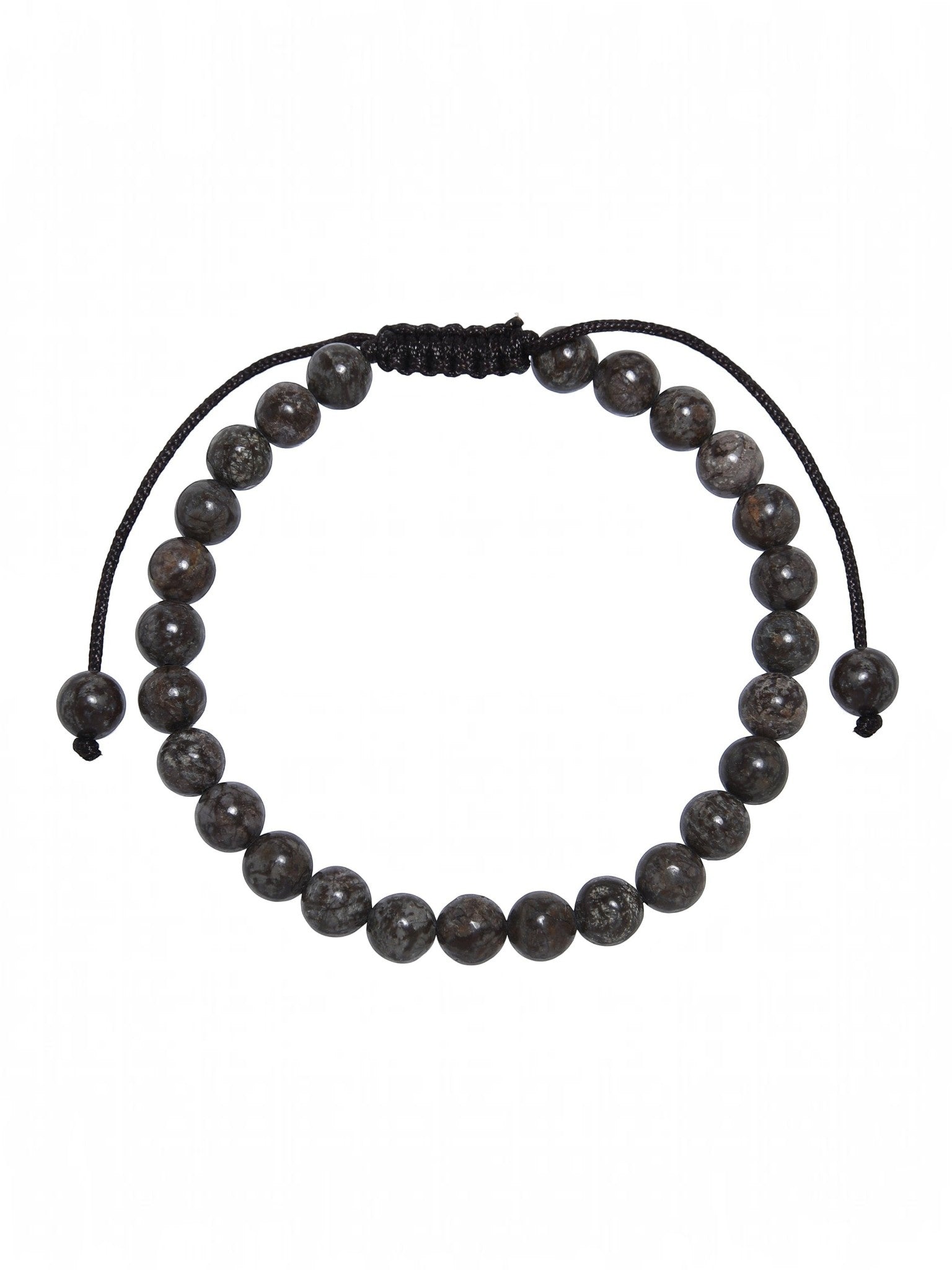 Red Snowflake Stone Braided Bracelet B4157-6MM