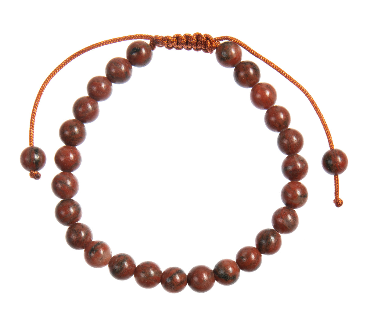 Red Sesame Jasper Beaded Bracelet B4158 - 6MM