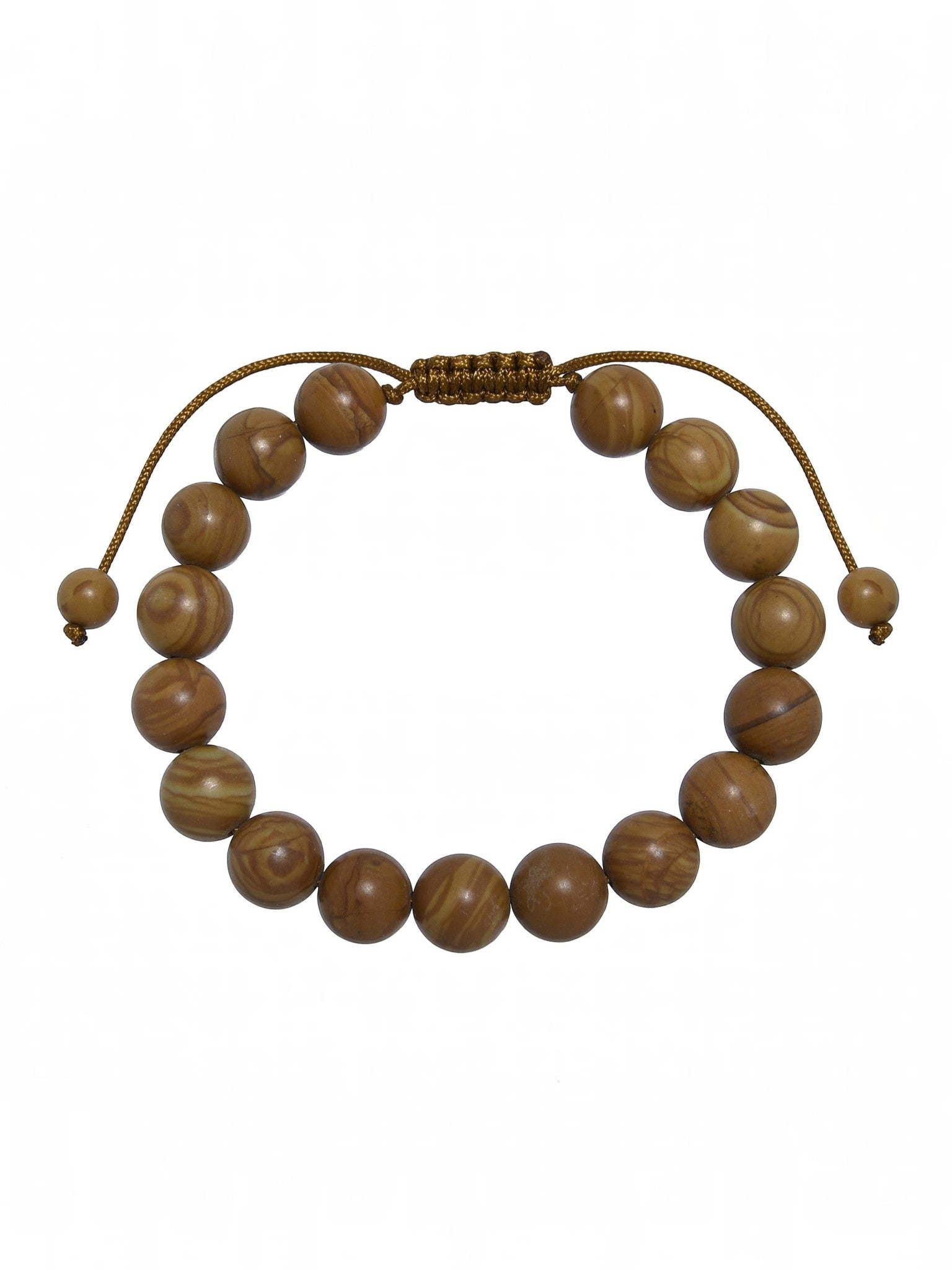 Woodenline Jasper Stone Braided Bracelet B4163-10MM