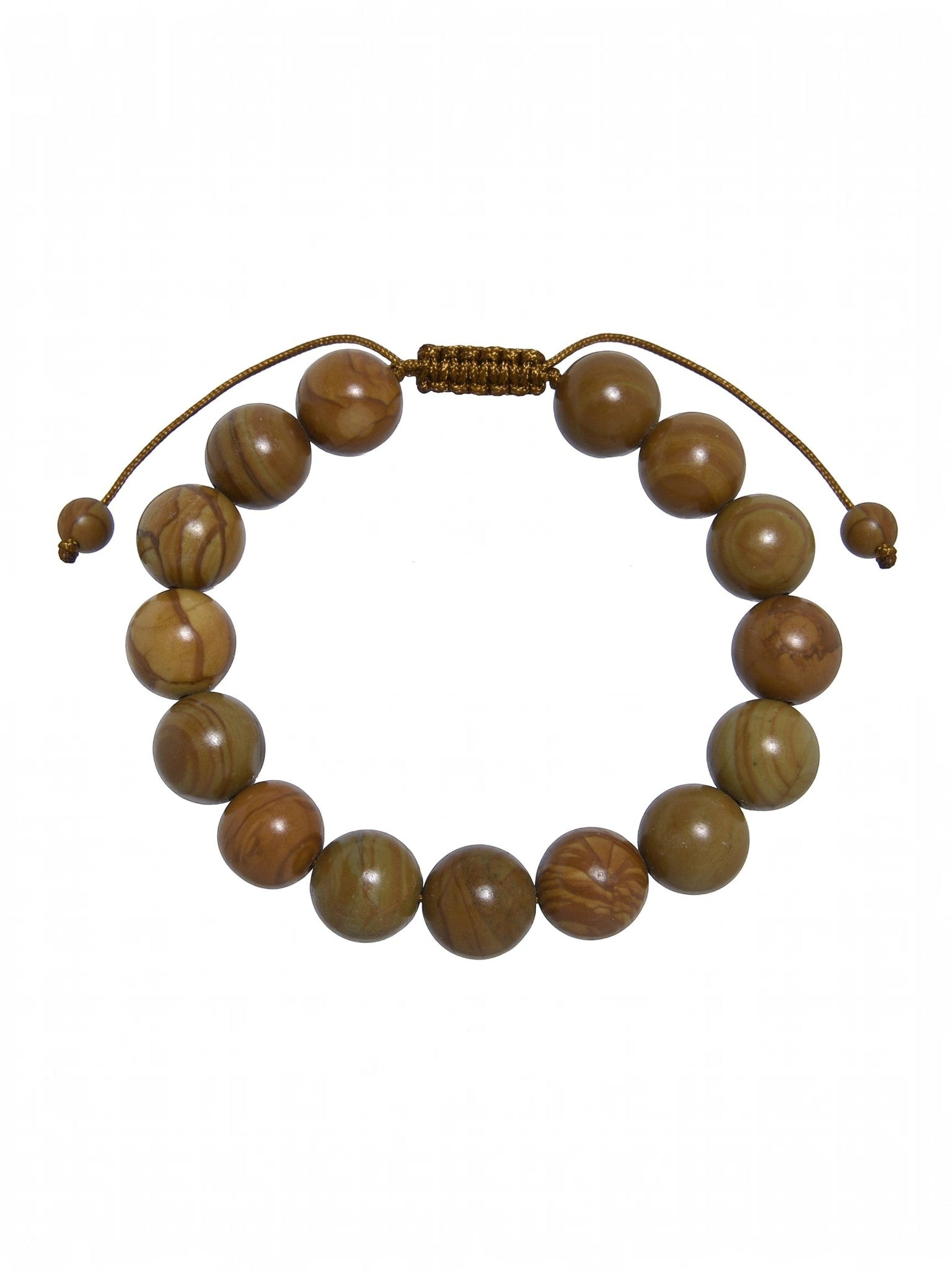 Woodenline Jasper Stone Braided Bracelet B4163-12MM
