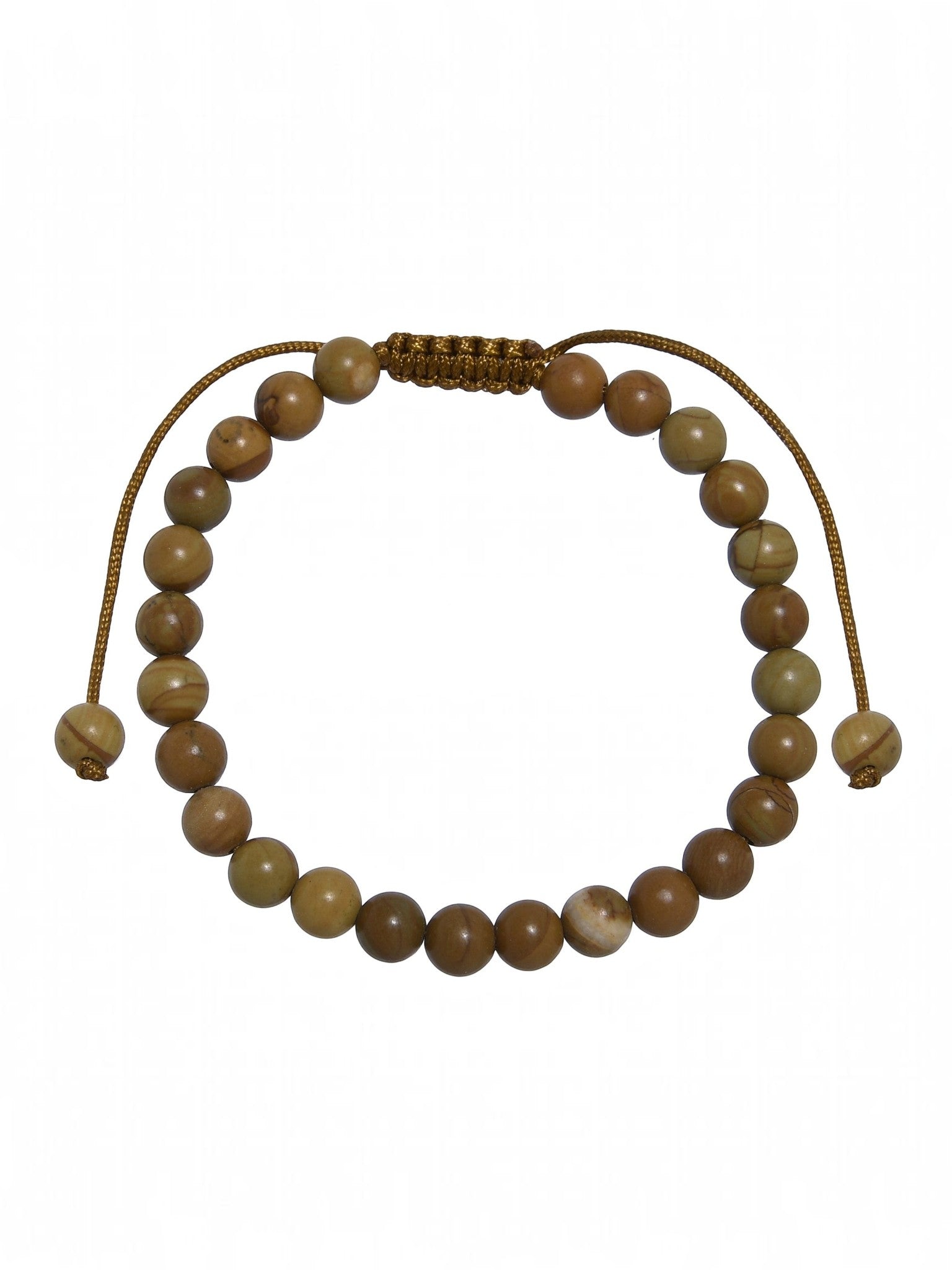 Woodenline Jasper Stone Braided Bracelet B4163-6MM