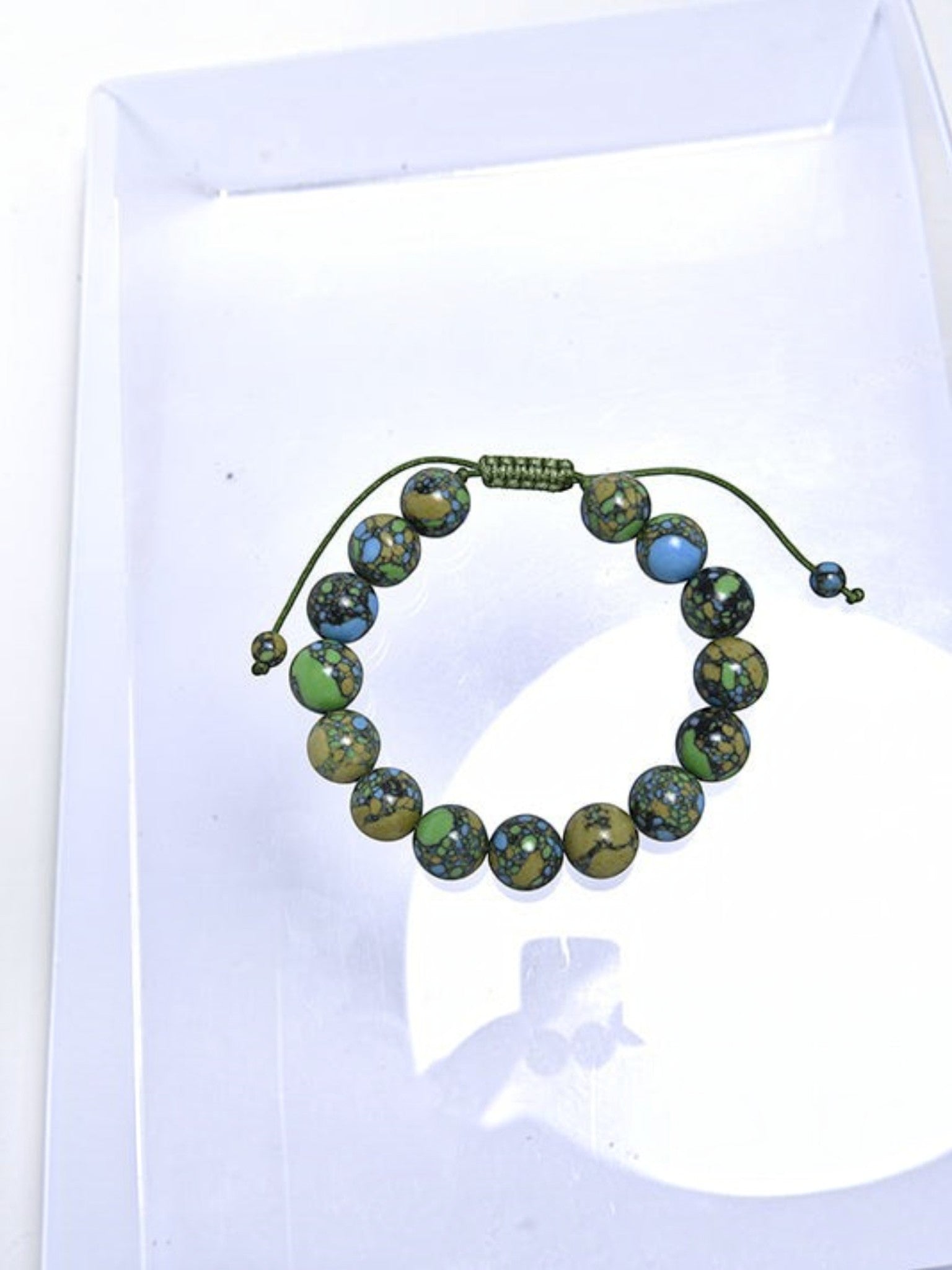Tricolor Emperor Jasper Braided Bracelet B4165-12MM