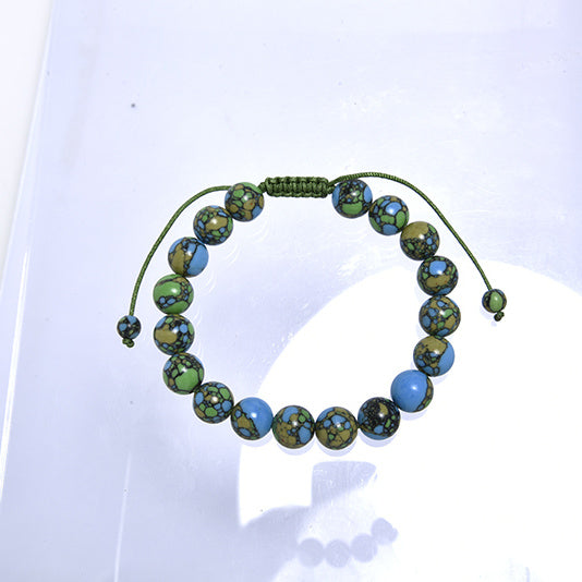 Tricolor Emperor Jasper Braided Bracelet B4165-12MM