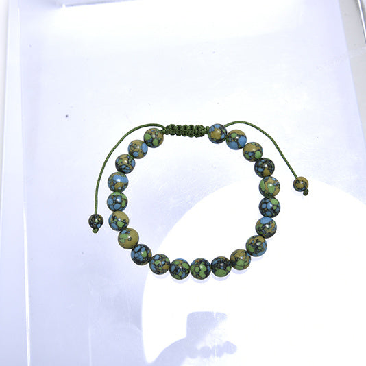 Tricolor Emperor Jasper Braided Bracelet B4165-12MM