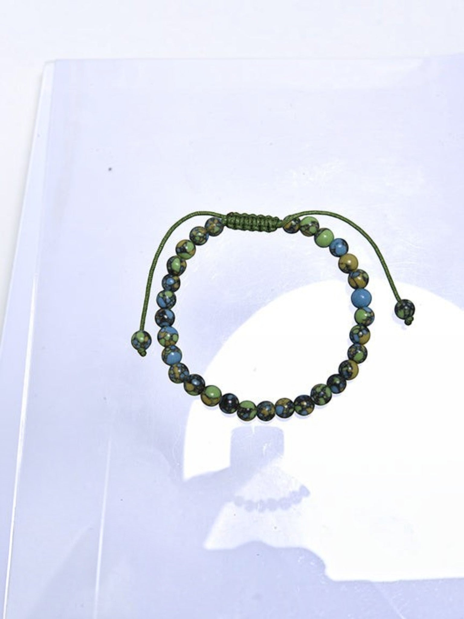 Tricolor Emperor Jasper Braided Bracelet B4165-12MM