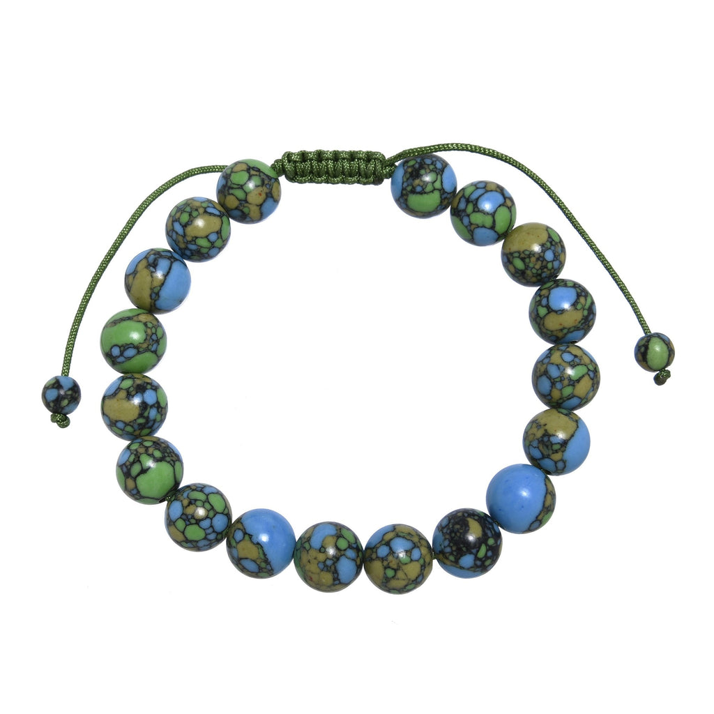 Tricolor Emperor Jasper Braided Bracelet B4165-12MM