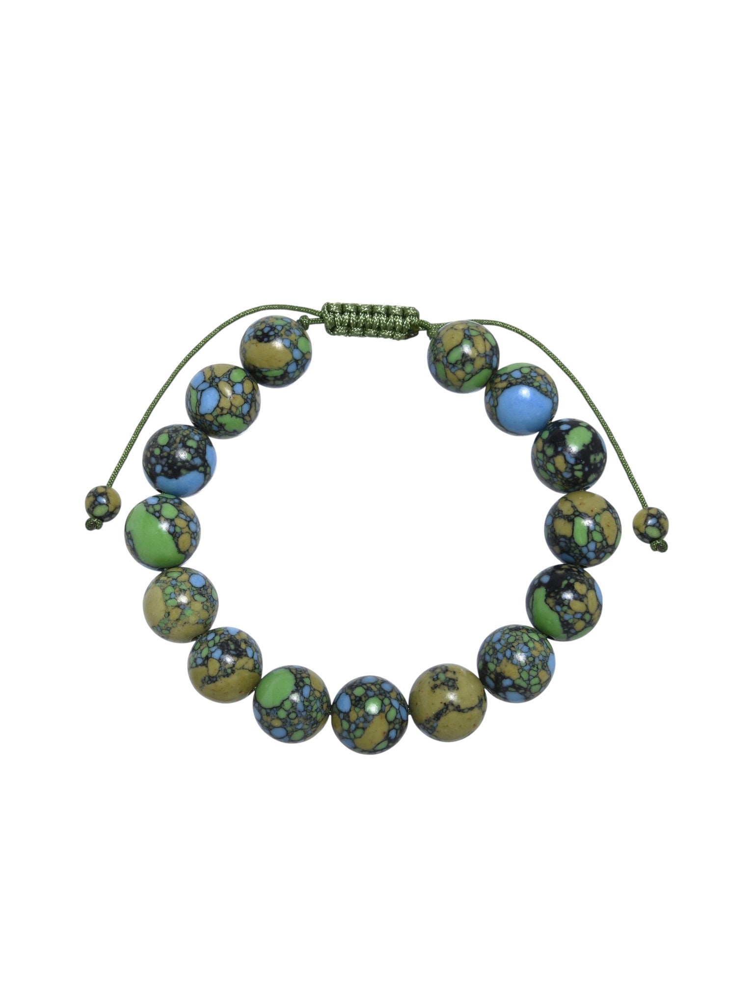 Tricolor Emperor Jasper Braided Bracelet B4165-12MM