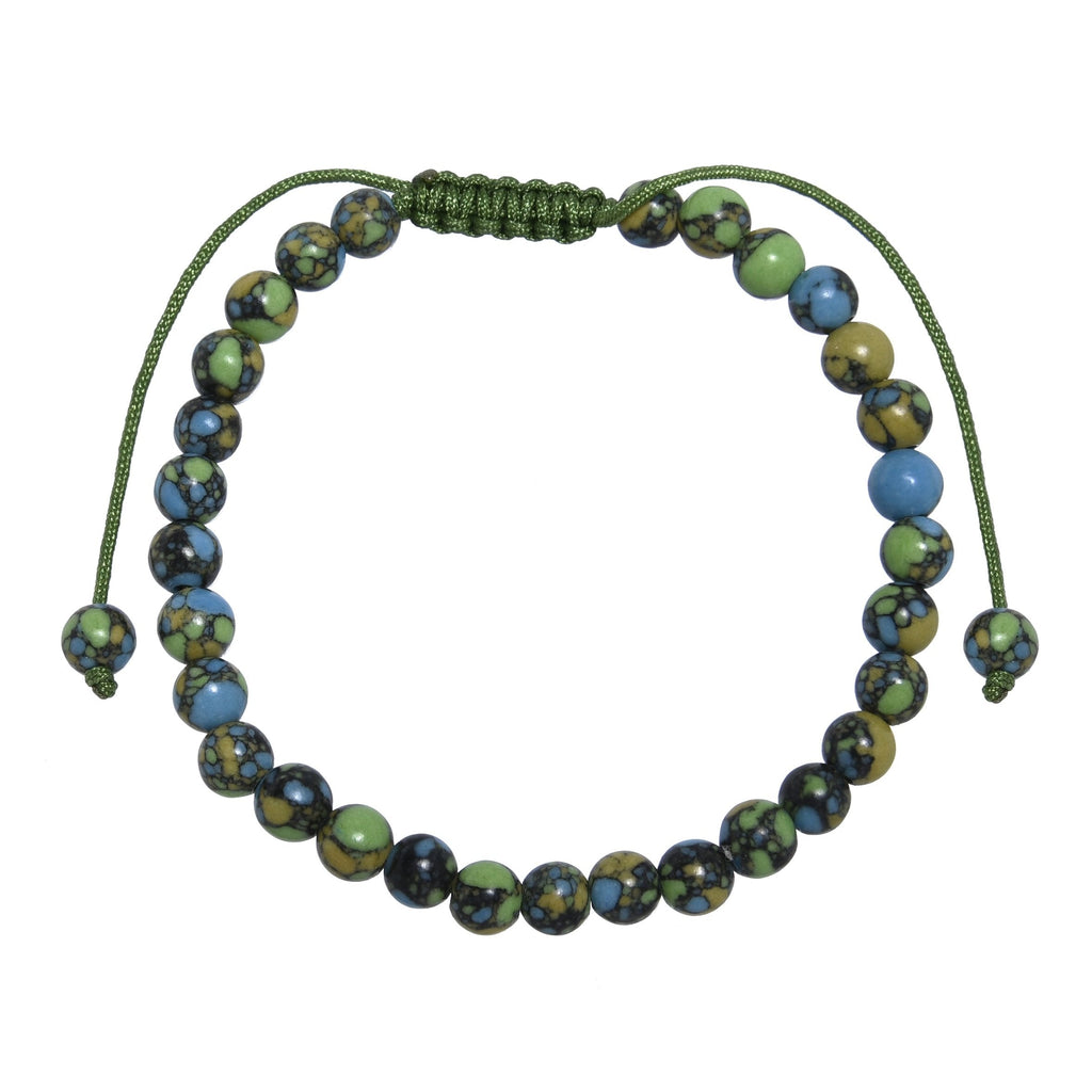 Tricolor Emperor Jasper Braided Bracelet B4165-12MM