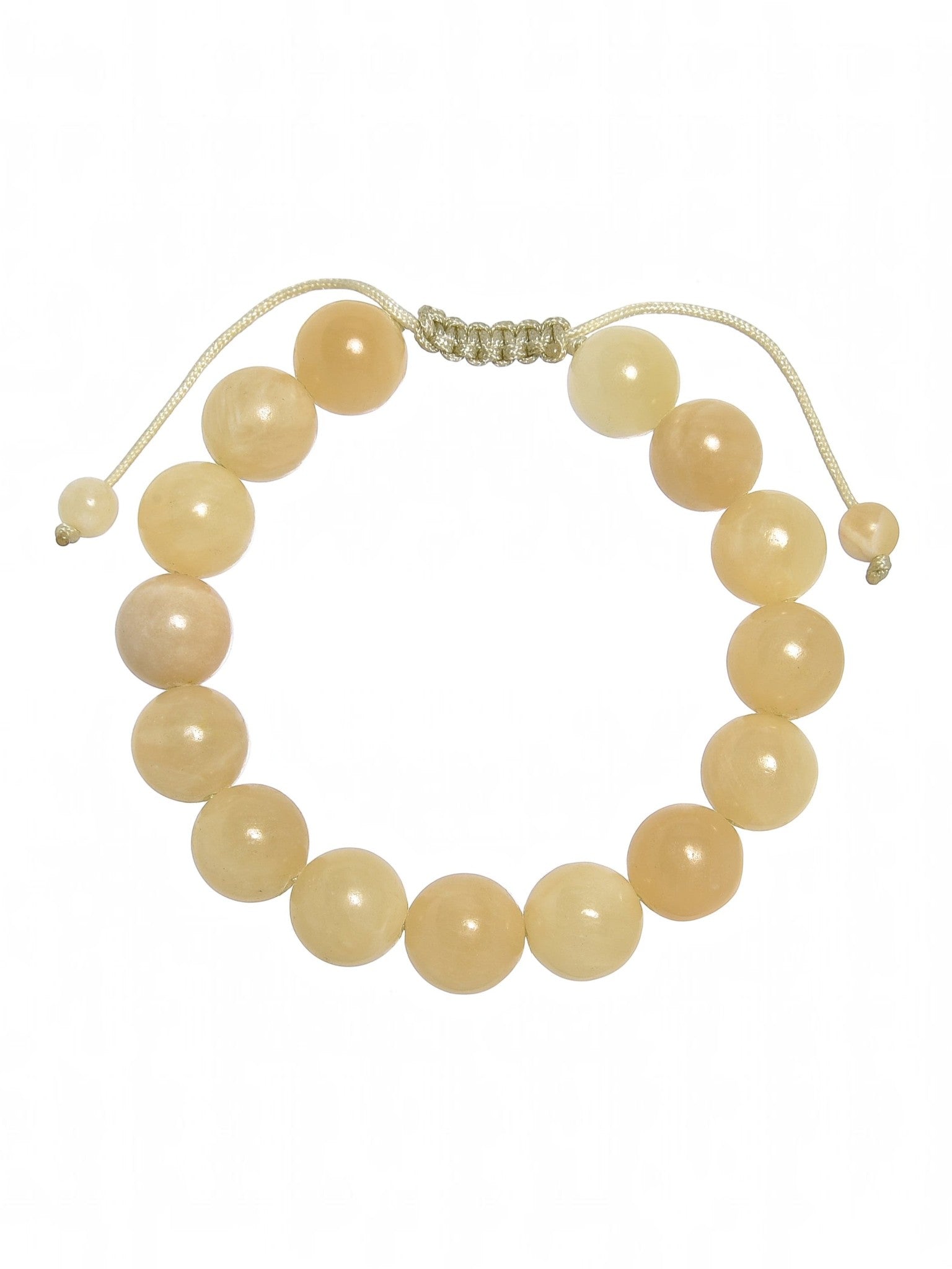 Yellow Jade Stone Braided Bracelet B4168-12MM