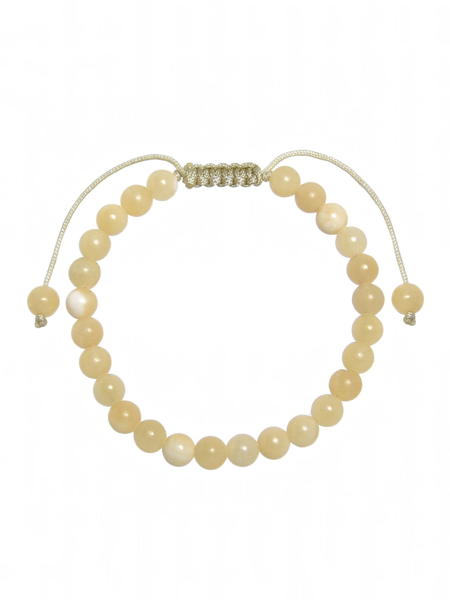 Yellow Jade Stone Braided Bracelet B4168-6MM