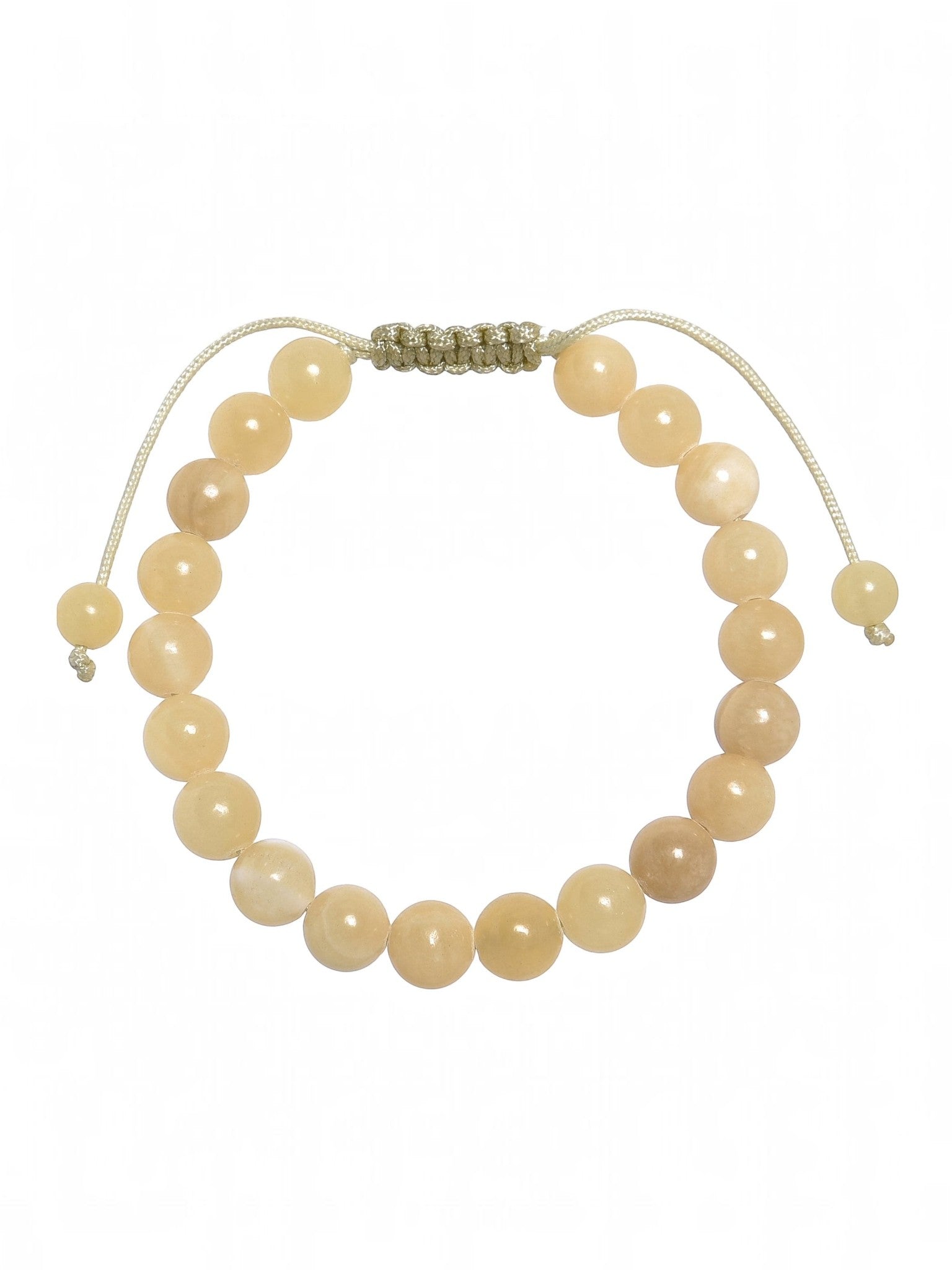 Yellow Jade Stone Braided Bracelet B4168-8MM