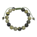 Grass Yellow Turquoise Stone Braided Bracelet B4169-10MM