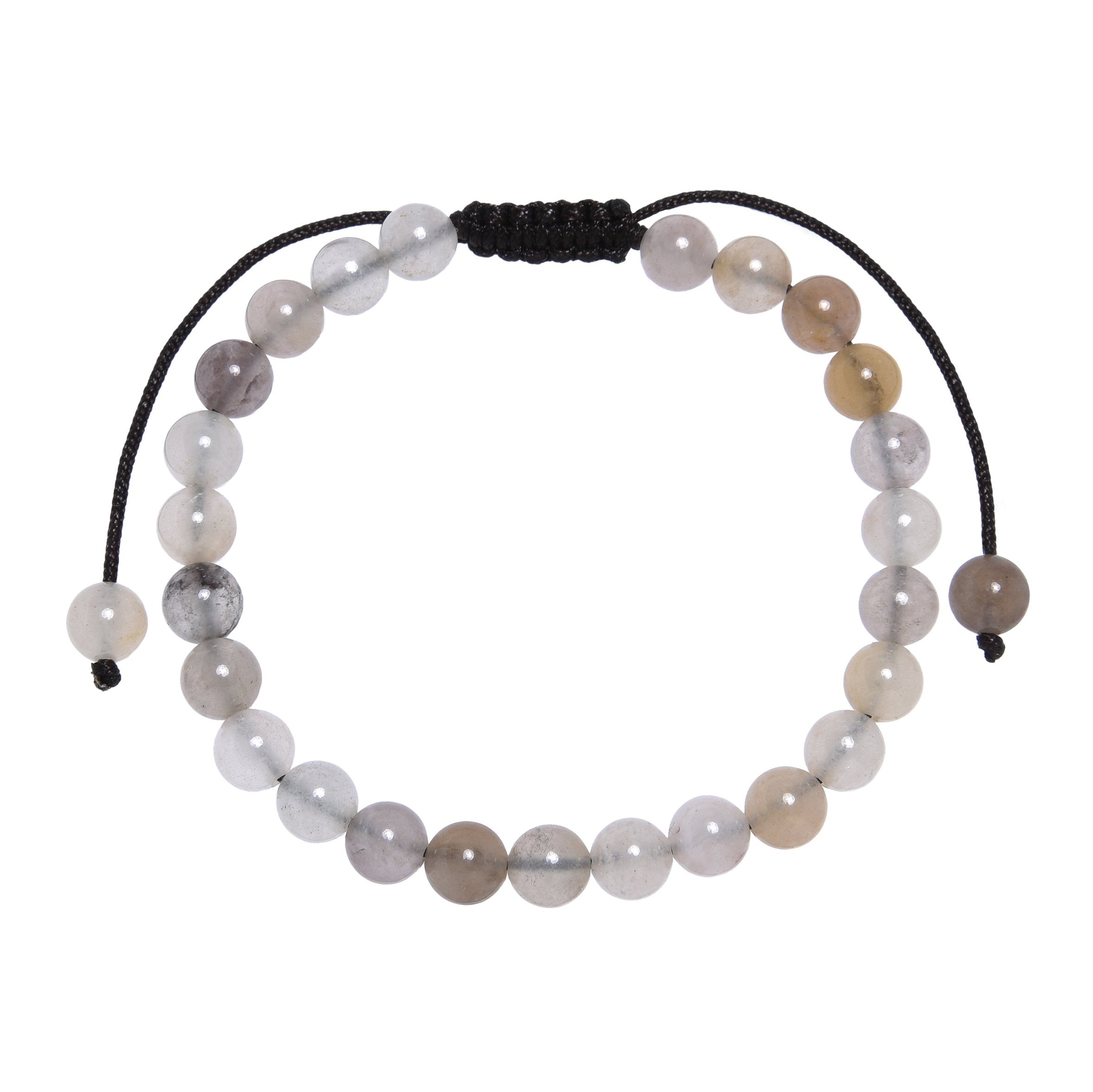 Violet Japer Stone Braided Bracelet B4182-6MM