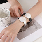 Round Pu Leather Magnetic Bracelet B4184