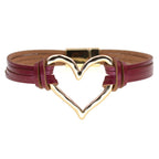 Heart Leatherette Magnetic Bracelet B4250