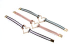 Heart Leatherette Magnetic Bracelet B4250