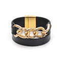 Punk Style Leatherette Magnetic Bracelet B4251