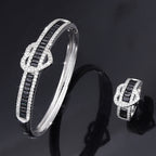 Cubic Zirconia Heart Bracelet B4269