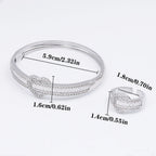 Cubic Zirconia Heart Bracelet B4269