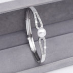 Classic Crystal Pearl Cross Bracelets B4276