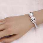 Cubic Zirconia Pearl Bracelet B4277