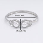 Cubic Zirconia Pearl Bracelet B4277