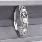 Rhinestone and Pearl Bracelet B4281