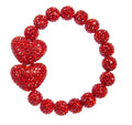 Tow Heart Crystal Rhinestone Bracelet B4284
