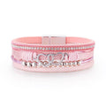 Heart Shape Leatherette Magnetic Bracelet B4289