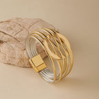 Circle Leatherette Magnetic Bracelet B4295