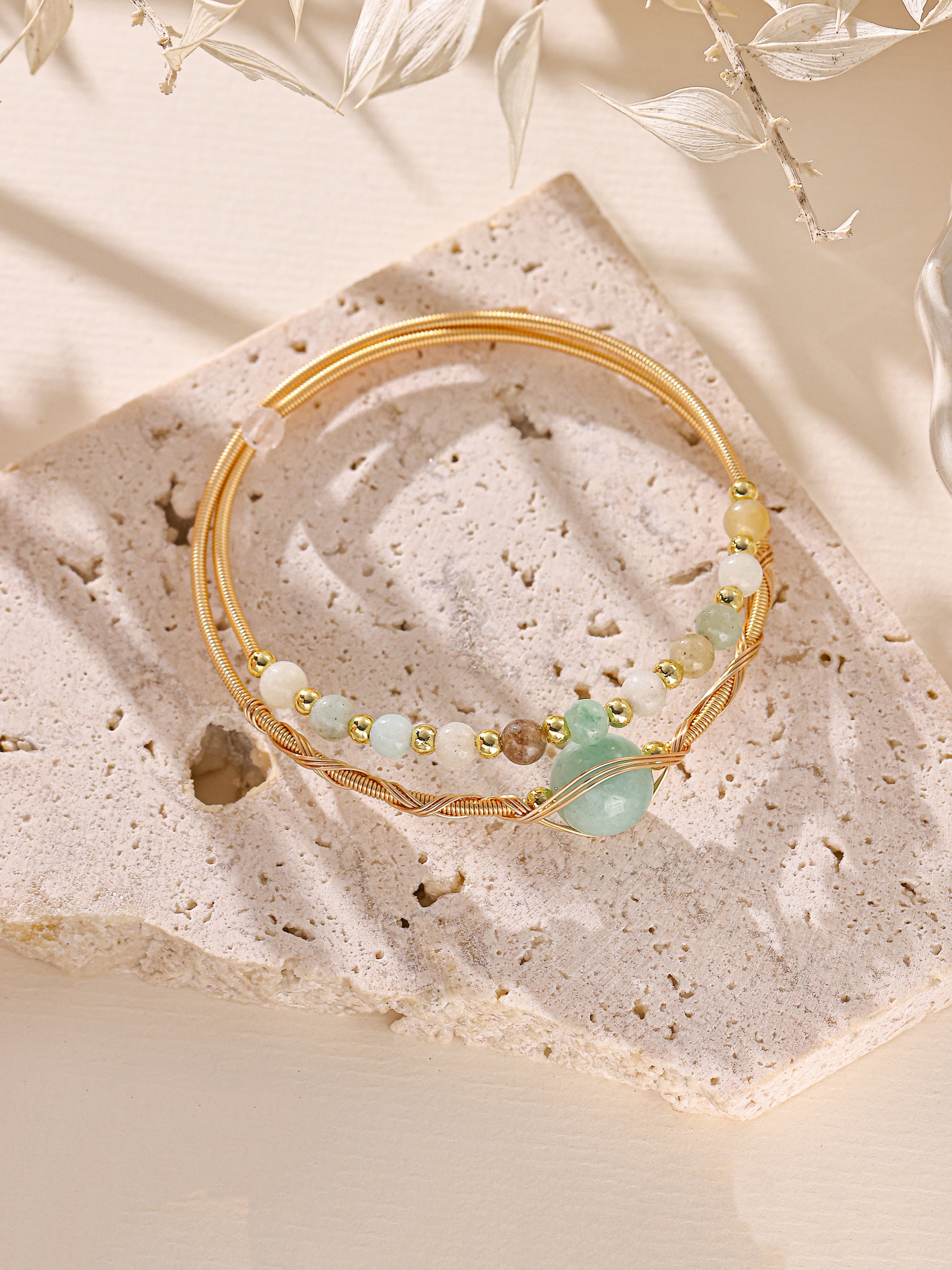 Various Stones Handmade Bracelet B4332