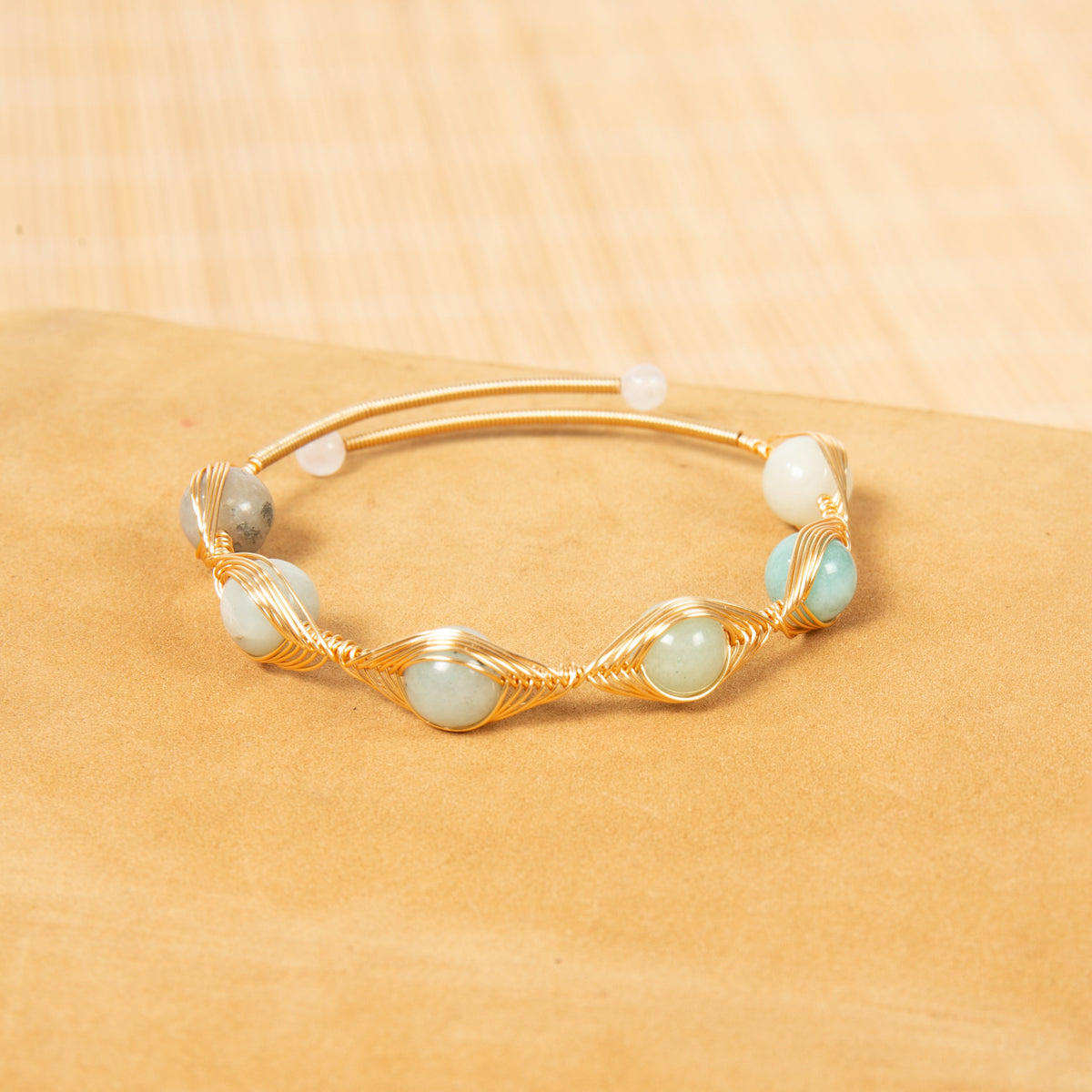 Various Stones Copper Handmade Bracelet B4333