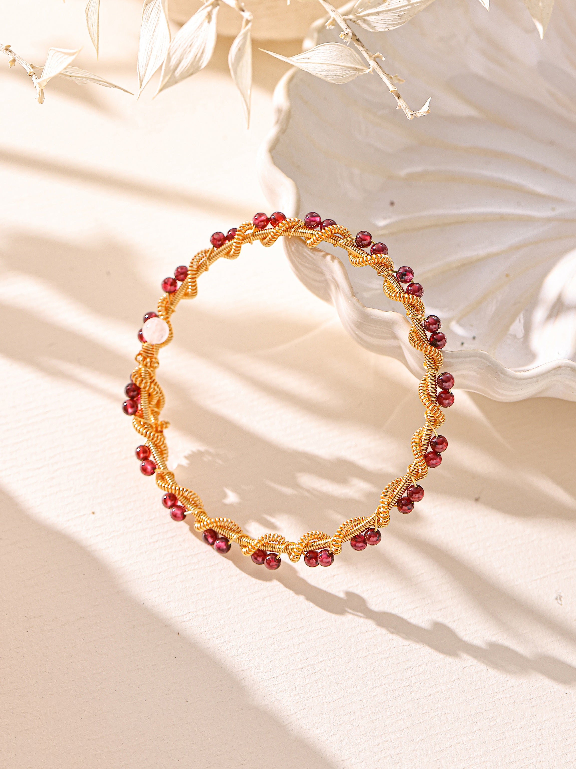 Various Stones Handmade Bracelet B4336
