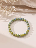 Colored Glass Stone Stretch Bracelet B4350-8MM