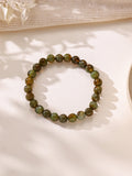 Colored Glass Stone Stretch Bracelet B4352-8MM