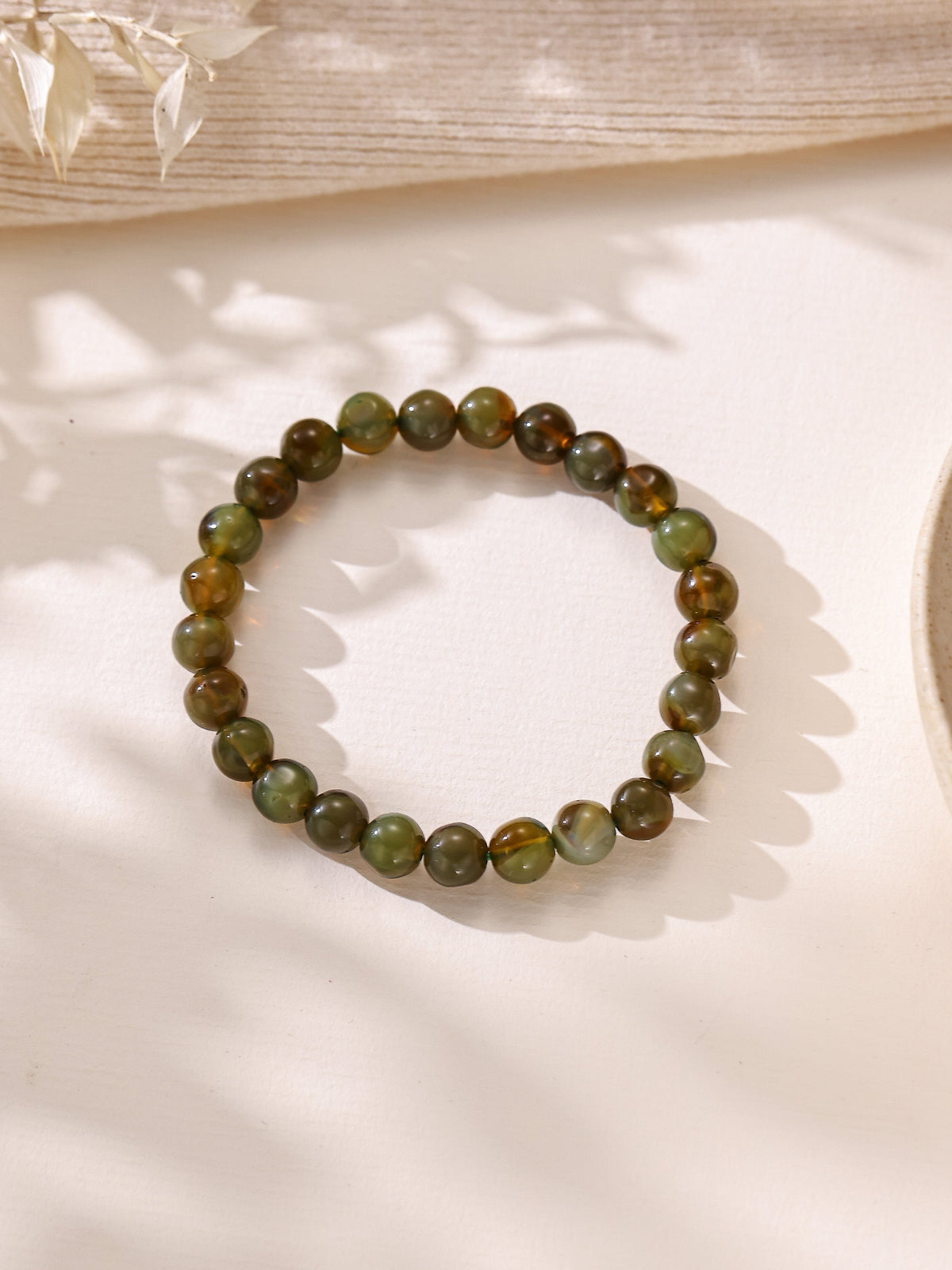 Colored Glass Stone Stretch Bracelet B4352-8MM