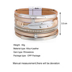 Feather Multilayer Leather Magnetic Bracelet B4189