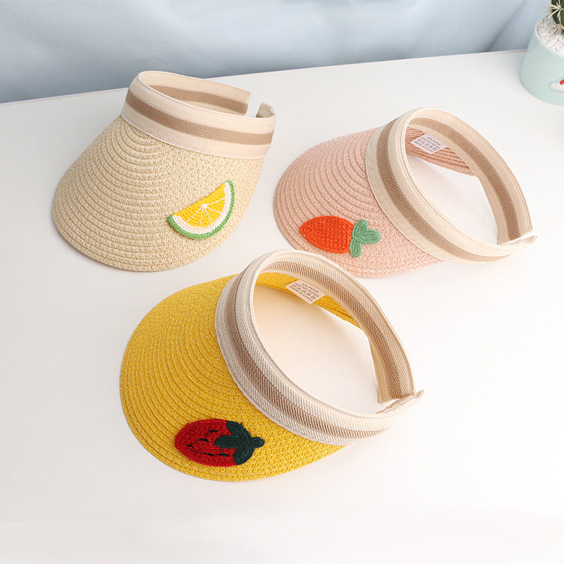 Fruit Straw Children Visor Cap C0429-S