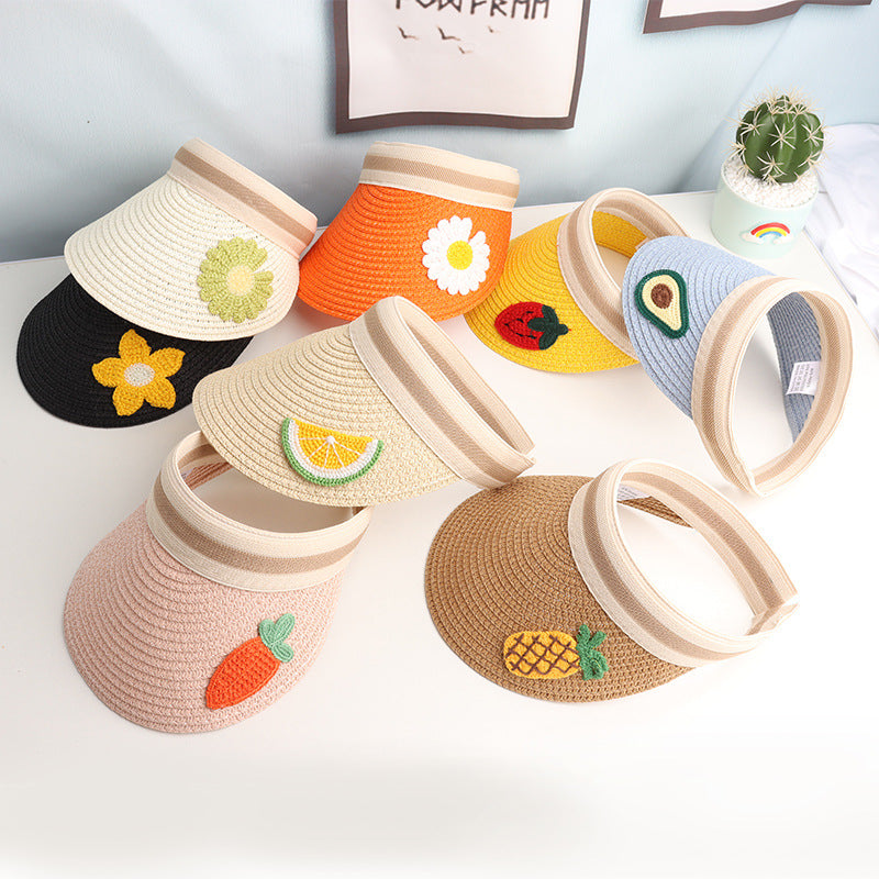 Fruit Straw Children Visor Cap C0429-S
