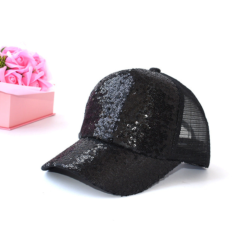 Sequin Children Size Mesh Cap C0435