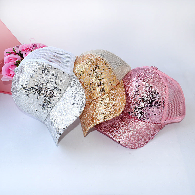 Sequin Children Size Mesh Cap C0435