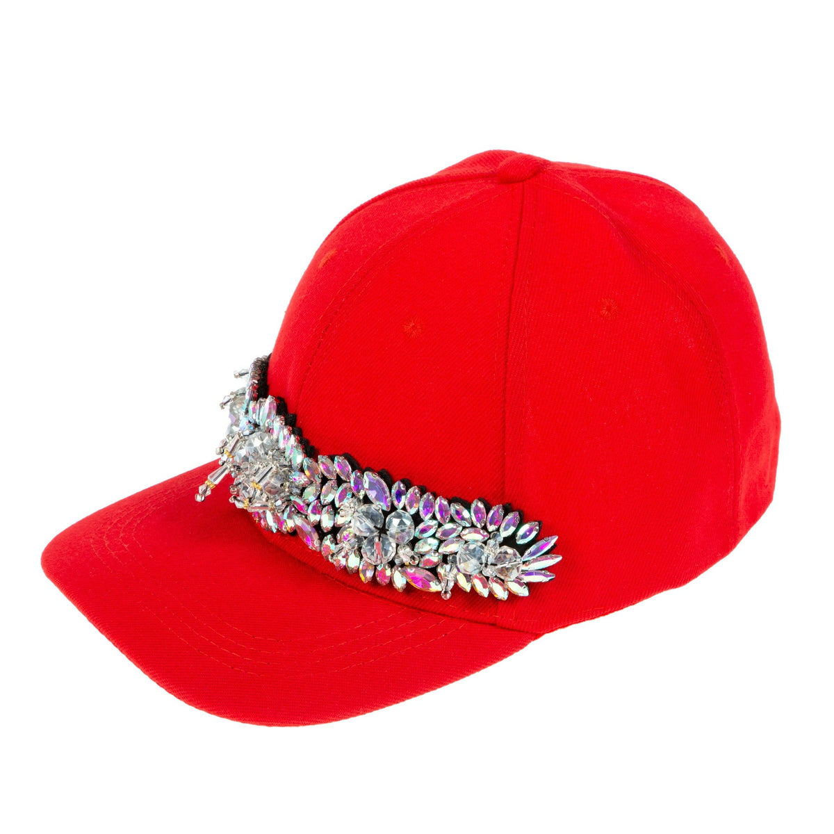 Floral Rhinestone Baseball Cap C0732