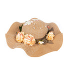Floral Mesh Straw Fedoras C0789
