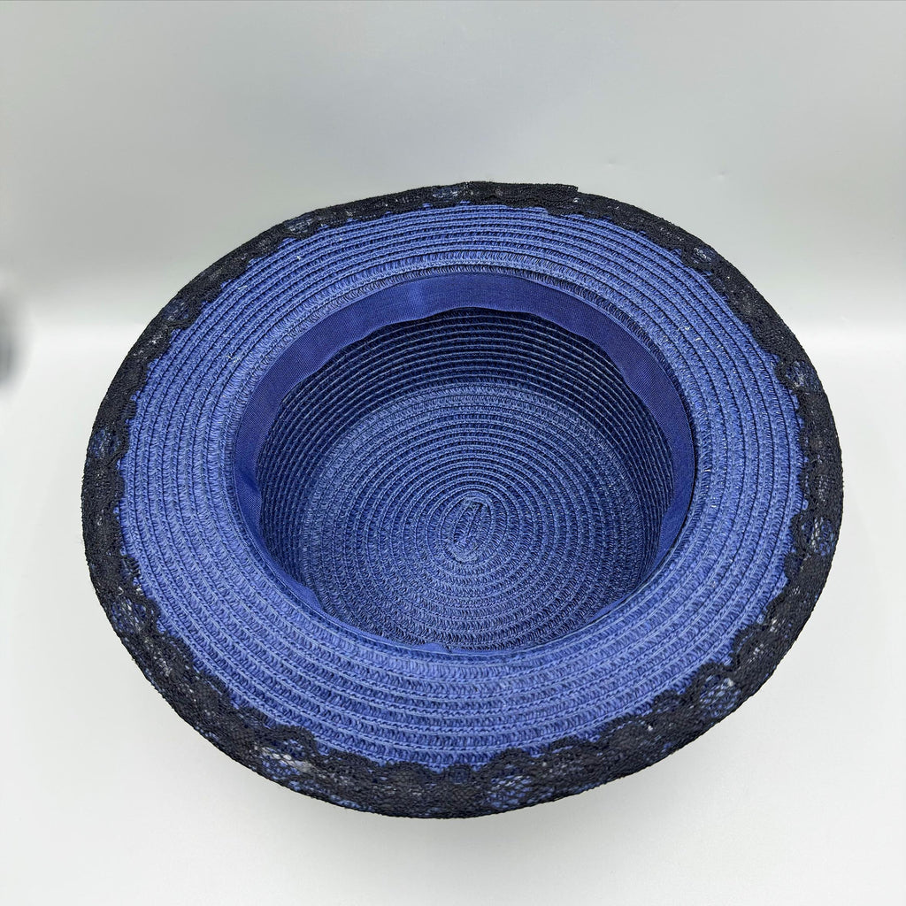 Handmade Floral Evil Eye Rhinestone Fedoras Hat C0808