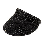 Mesh Rhinestone Visor Cap C0811