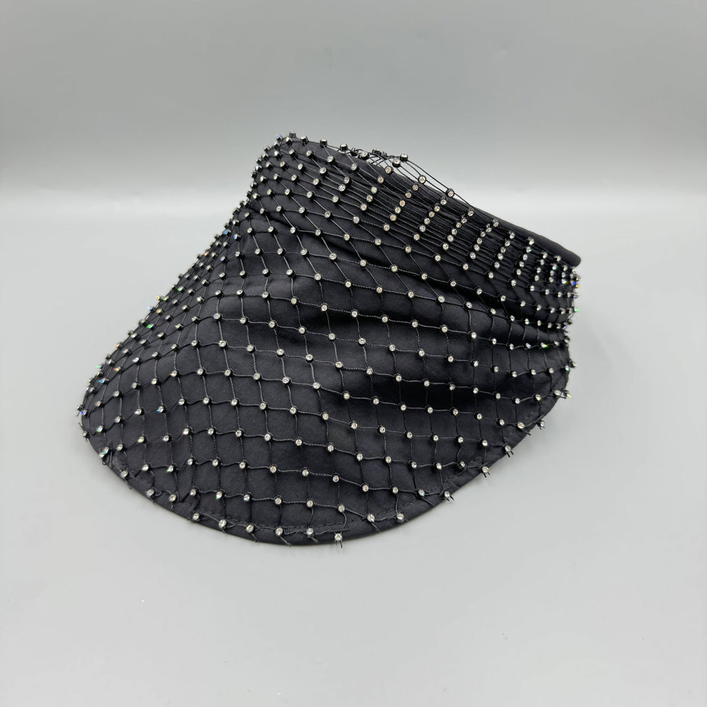 Mesh Rhinestone Visor Cap C0811